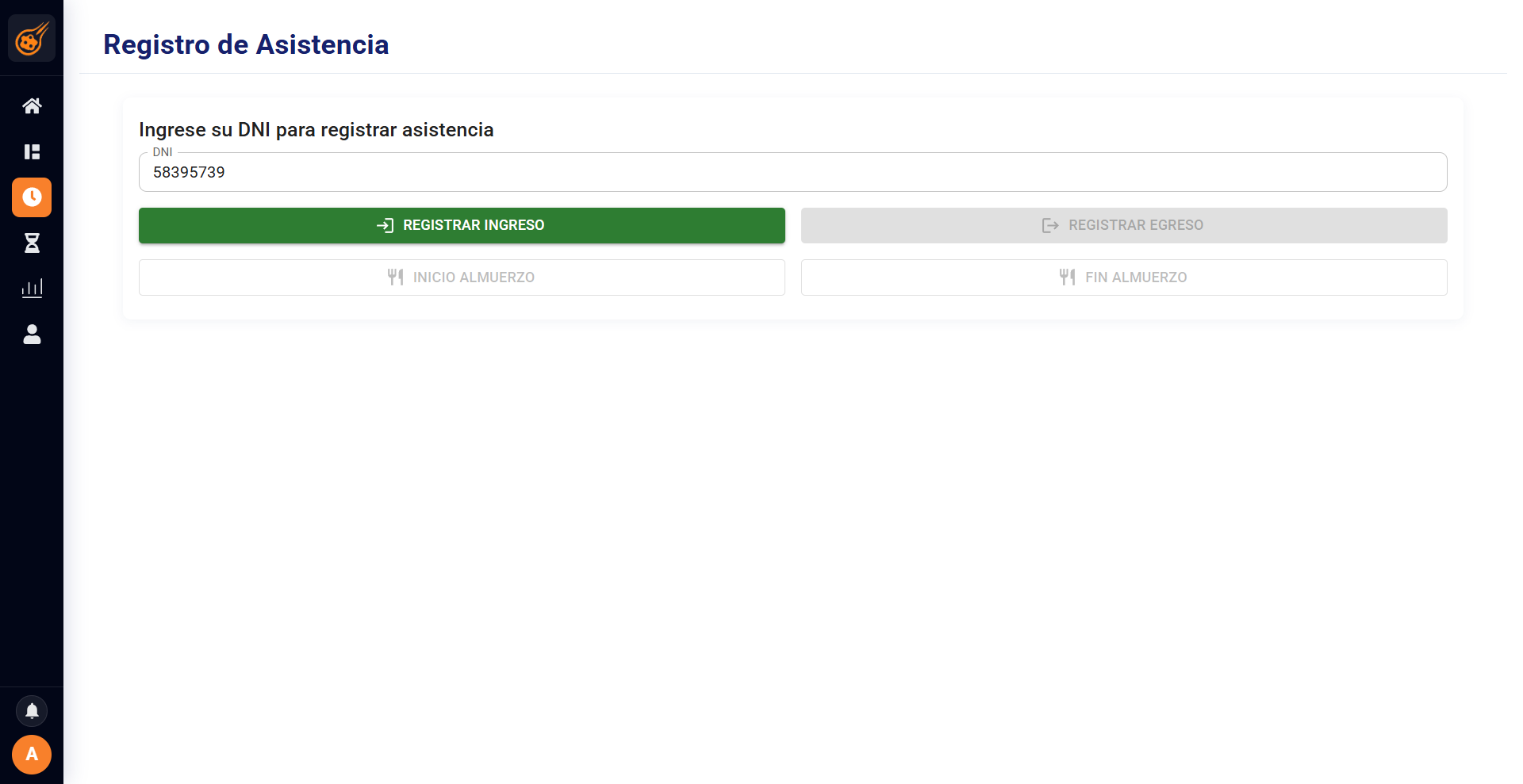 RRHH de Meteoryd: registro de asistencia