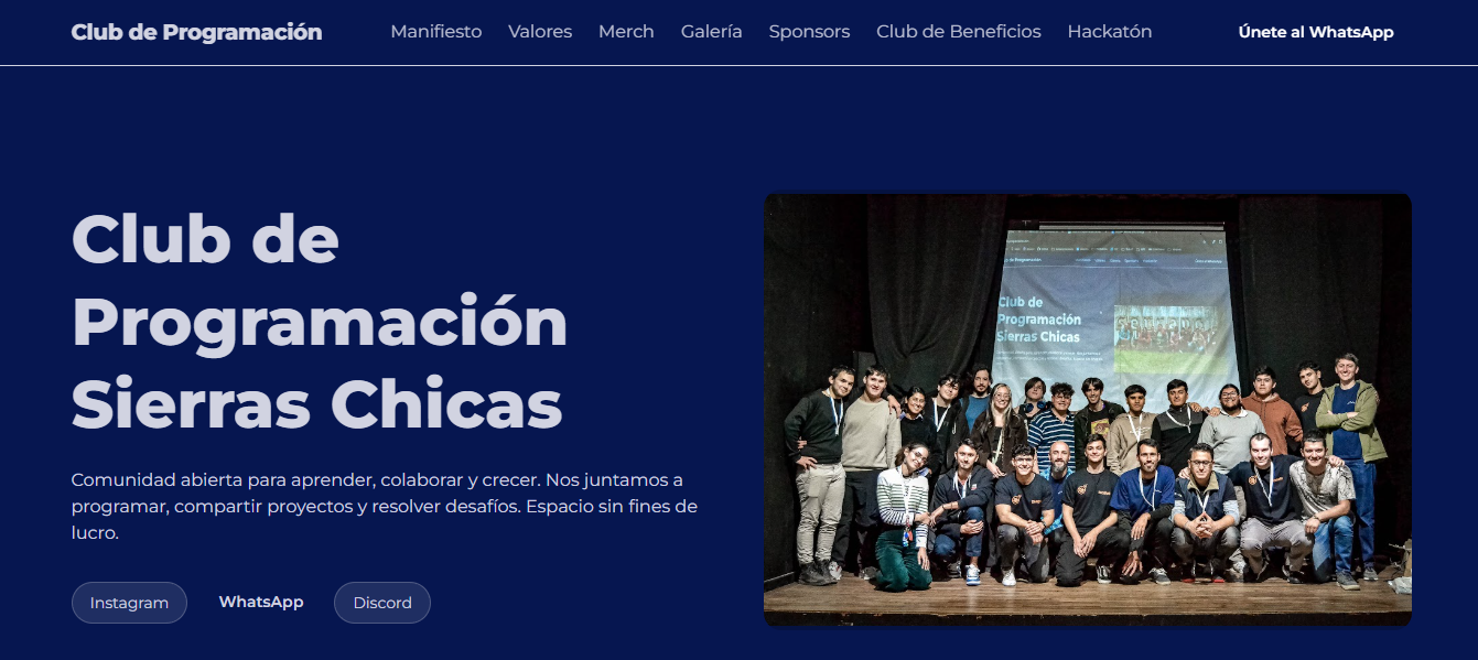 Landing page — vista 1