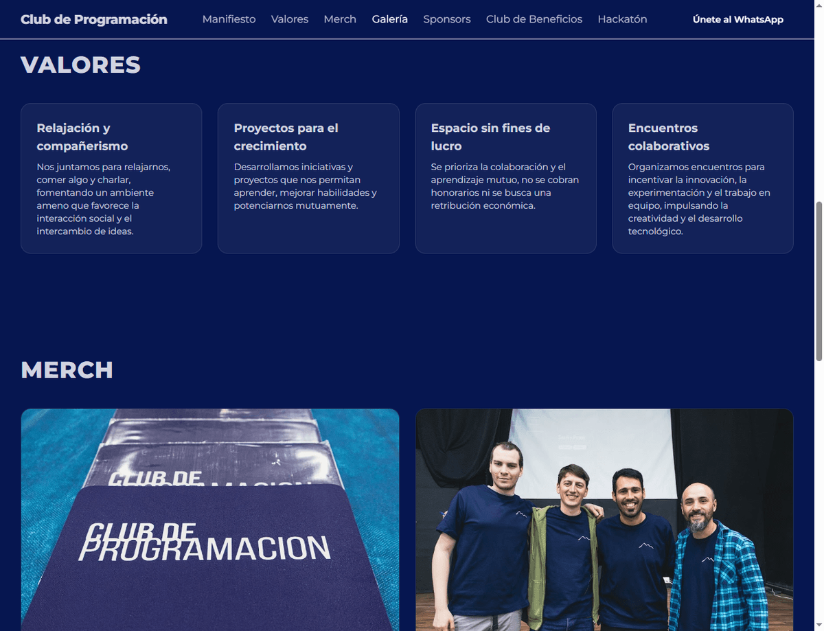 Landing page — vista 3