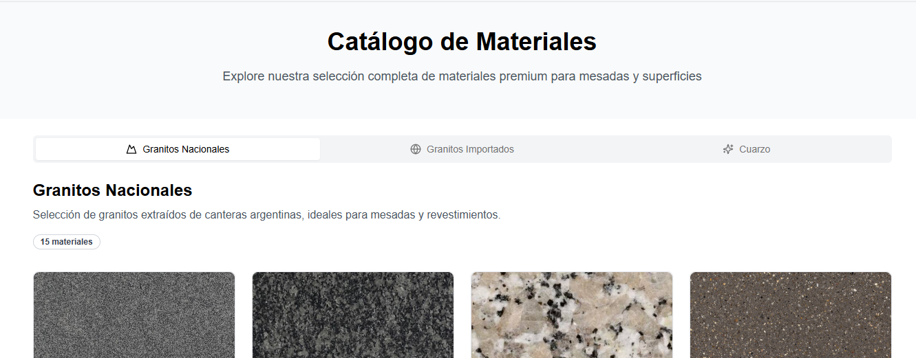 Catálogo web — vista 2