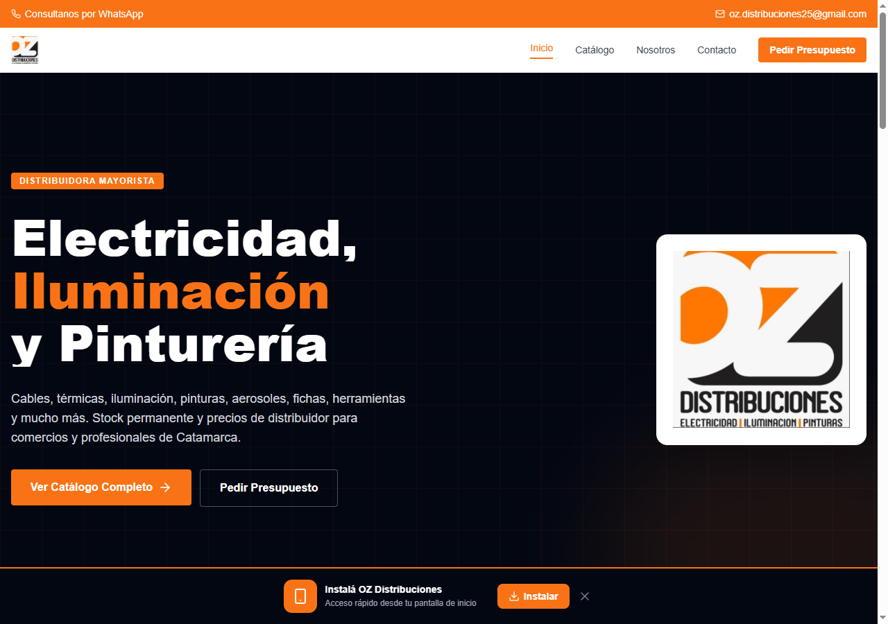 Catálogo web — vista 1