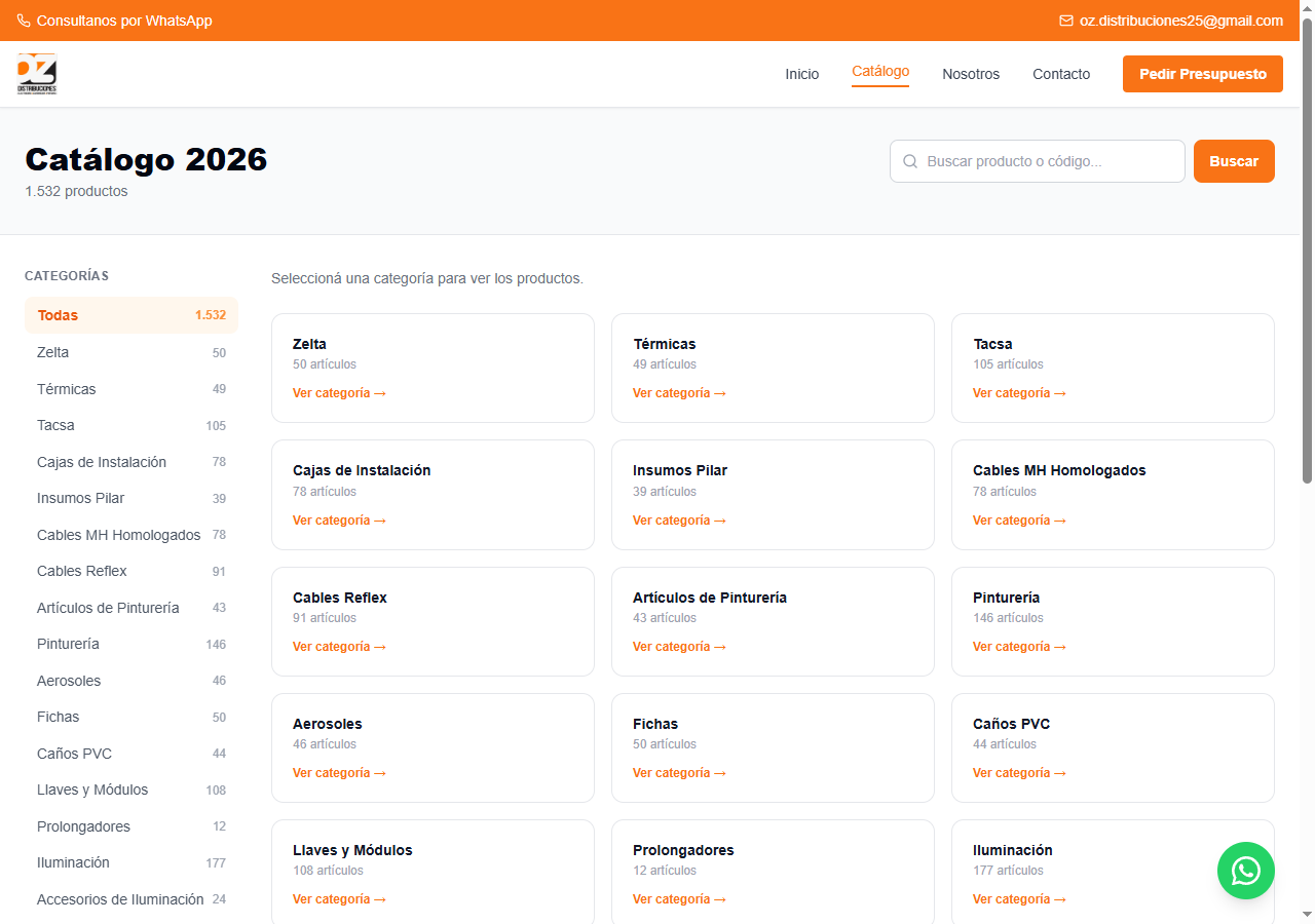 Catálogo web — vista 2